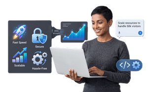 Scalable managed WordPress hosting with NVMe storage for fast, high-performance websites