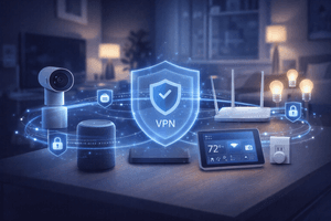 SecureVPN secures smart home and IoT devices, preventing unauthorized access and protecting home networks.