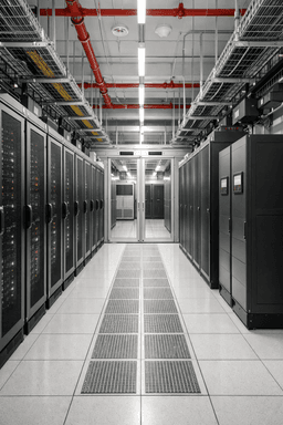 Tier III certified colocation data center with redundant power and cooling infrastructure ensuring maximum uptime