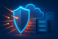 Cloud servers protected by advanced DDoS mitigation and firewall security