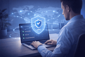 Secure VPN service protecting private browsing, streaming, and online security with encrypted global network.