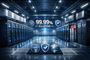 Tier III certified storage data center with redundant infrastructure and 99.99% uptime