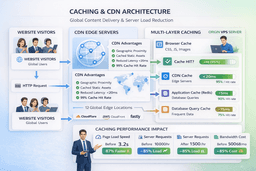 VPS caching and CDN improving website speed and reducing server load