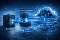 Hybrid cloud storage server with S3-compatible object integration