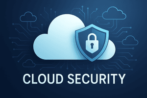 Cloud security dashboard with real-time threat monitoring