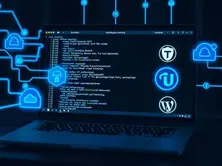 Developer terminal showing Git commands and SSH key access with glowing code lines symbolizing secure and flexible server control.
