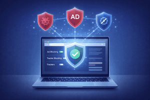 SecureVPN protects devices from malware, intrusive ads, and tracking scripts for faster, safer browsing.