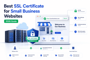 Best SSL certificate for small business websites showing HTTPS encryption secure web server and customer trust
