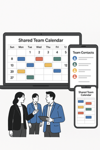 Business email hosting with shared calendars