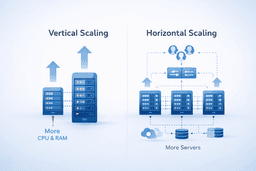 vertical vs horizontal scaling comparison in cloud hosting infrastructure