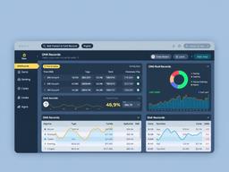 DNS management dashboard