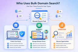 bulk domain search use cases for businesses agencies and domain investors managing multiple domains