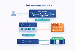 Cloud hosting performance optimization using CDN caching and load balancing for faster website speed