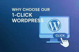 One Click WordPress Hosting feature