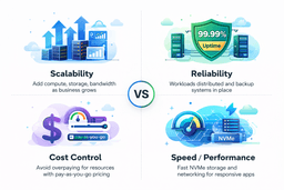 benefits of cloud hosting for startups including scalability reliability and cost control