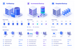 Comparison of full VPS backup incremental backup and VPS snapshot backup methods