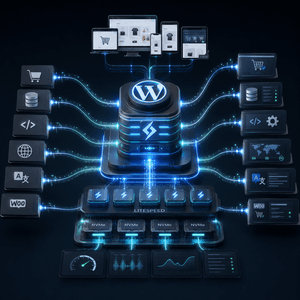 LiteSpeed and NVMe optimized WordPress hosting infrastructure for WooCommerce and dynamic websites