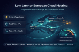 low latency european cloud hosting edge network delivery map