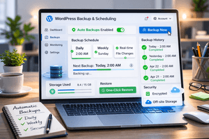 automated WordPress backup scheduling with no manual maintenance