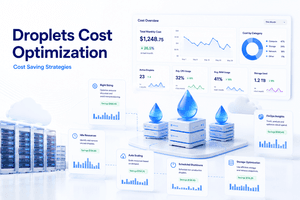 Droplets cost optimization guide showing cloud server monitoring resource utilization and infrastructure cost savings