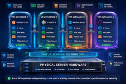 virtual private server isolation using virtualization technology to separate hosting environments