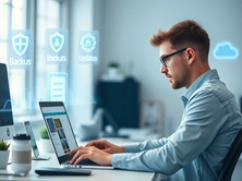 Content creator focusing on their WordPress site while Cloudoora’s managed hosting handles updates, backups, and performance optimization automatically.