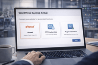 easy WordPress backup setup via cPanel FTP and plugin integration