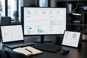 SEO professionals analyzing Core Web Vitals, TTFB, and website performance metrics