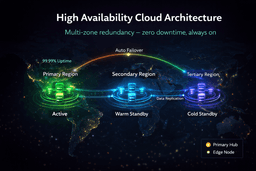 high availability cloud architecture multi zone failover redundancy