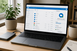 Nextcloud self-hosted file sharing platform running on NVMe SSD shared hosting with SSH access and cron support
