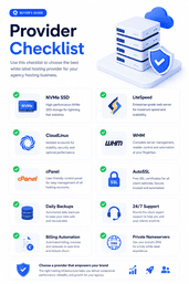 Checklist for choosing a white label hosting provider with NVMe LiteSpeed CloudLinux AutoSSL WHM and cPanel