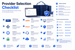 Checklist for choosing a reseller hosting provider with NVMe LiteSpeed CloudLinux AutoSSL WHM and cPanel