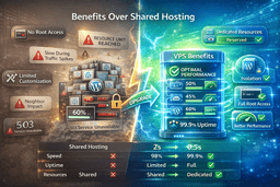 difference between shared hosting and WordPress VPS hosting performance and security
