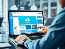 Designer customizing a white-label hosting dashboard with Cloudoora infrastructure behind the scenes.