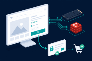 Turbo Boosted Hosting powering WooCommerce stores with NVMe SSD storage and Redis session caching for fast product pages, stable cart sessions, and smooth checkout flows