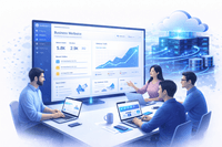 Startup team managing a growing business website powered by scalable WordPress hosting.