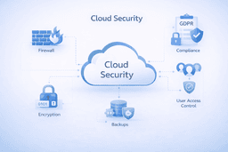 cloud hosting security and compliance workflow including encryption firewall and access control
