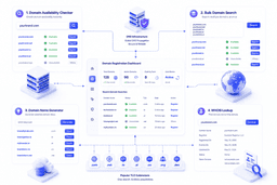 Comparison of fast domain search tools including bulk search domain generators and domain availability checkers