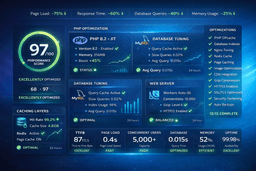 WordPress VPS performance optimization with caching monitoring and database tuning
