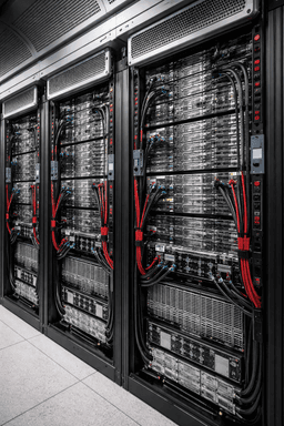 high density server racks with redundant power feeds and scalable colocation power capacity