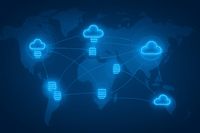 Global cloud server locations connected with low-latency European network routes