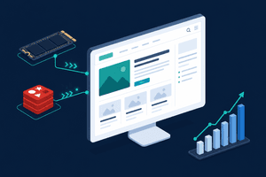 Turbo Boosted Hosting running high-traffic WordPress sites with NVMe SSD storage and Redis object caching for fast TTFB and stable performance under traffic spikes