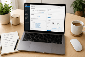 WordPress blog and affiliate website running on NVMe SSD shared hosting with fast page load performance