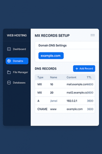 Custom domain email hosting mailbox example