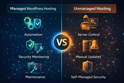 Managed vs unmanaged WordPress hosting comparison
