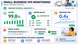 simple VPS monitoring tools dashboard for small business with uptime tracking and alerts