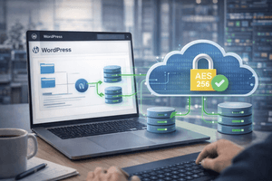 secure off site encrypted WordPress backup storage with redundant cloud infrastructure