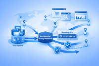 Residential proxies for web scraping and data collection using rotating IP addresses to avoid blocks and CAPTCHAs