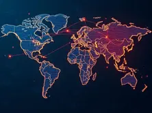 Global CDN network delivering website content instantly to users worldwide.