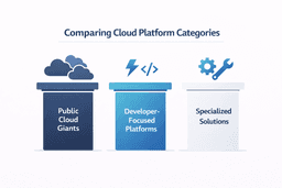 cloud providers comparison infographic showing public cloud developer iaas and managed platforms differences